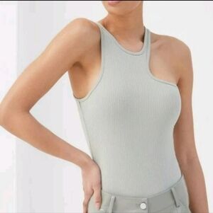4th & Reckless Ribbed Bodysuit, Size Medium, Sage, NWT